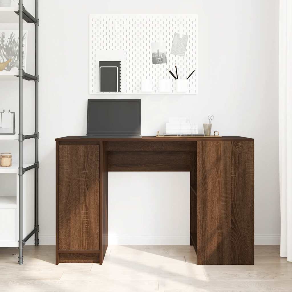 vidaXL Escritorio roble marrón 120x42x76 cm madera de ingeniería - Image 3
