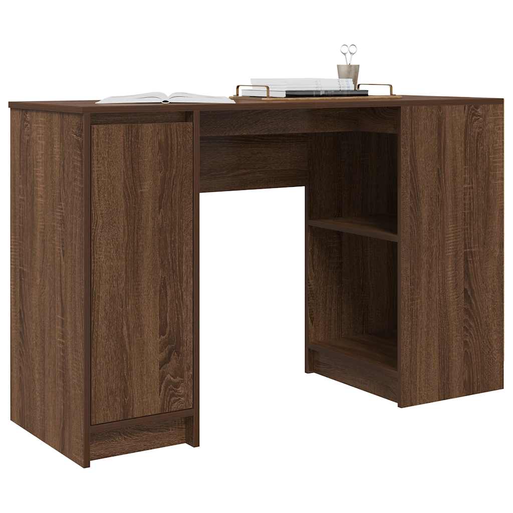 vidaXL Escritorio roble marrón 120x42x76 cm madera de ingeniería - Image 4