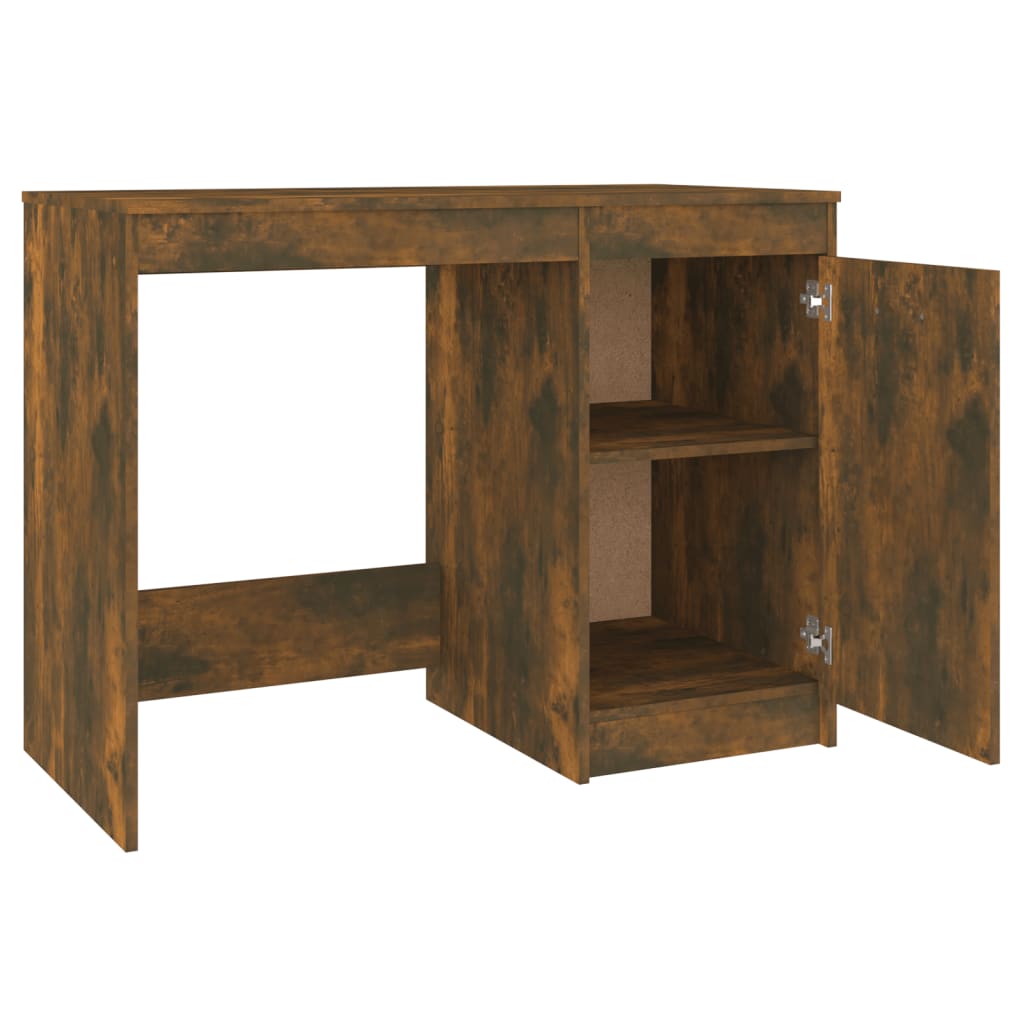 vidaXL Escritorio madera contrachapada roble ahumado 100x50x76 cm - Image 6