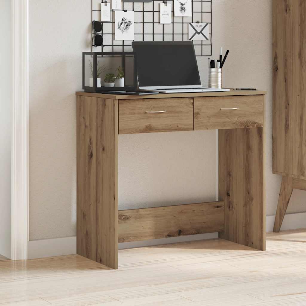vidaXL Escritorio de madera de ingeniería roble artisian 80x40x75 cm