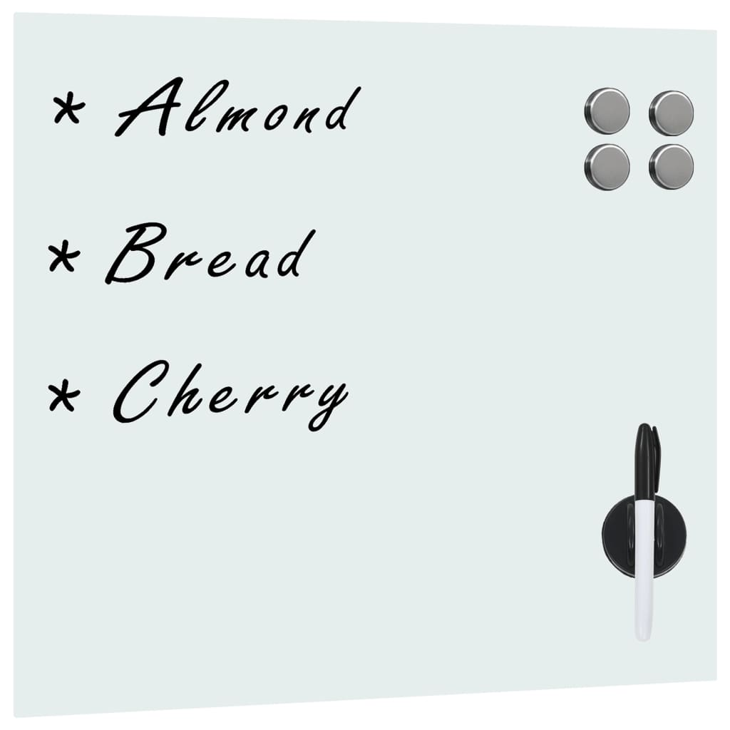 vidaXL Pizarra magnética de pared vidrio 50x50 cm