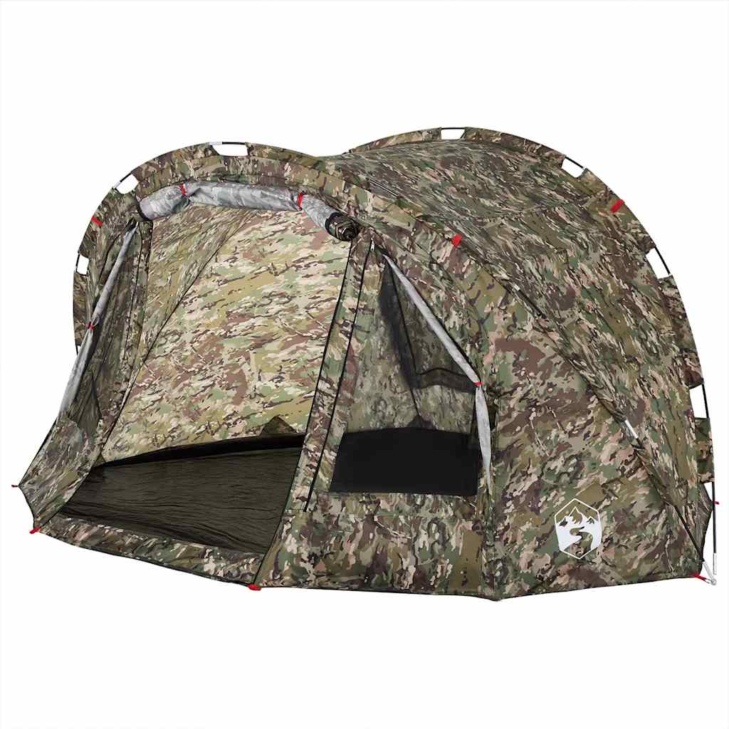 vidaXL Tienda de pesca para 4 personas impermeable camuflaje - Image 5