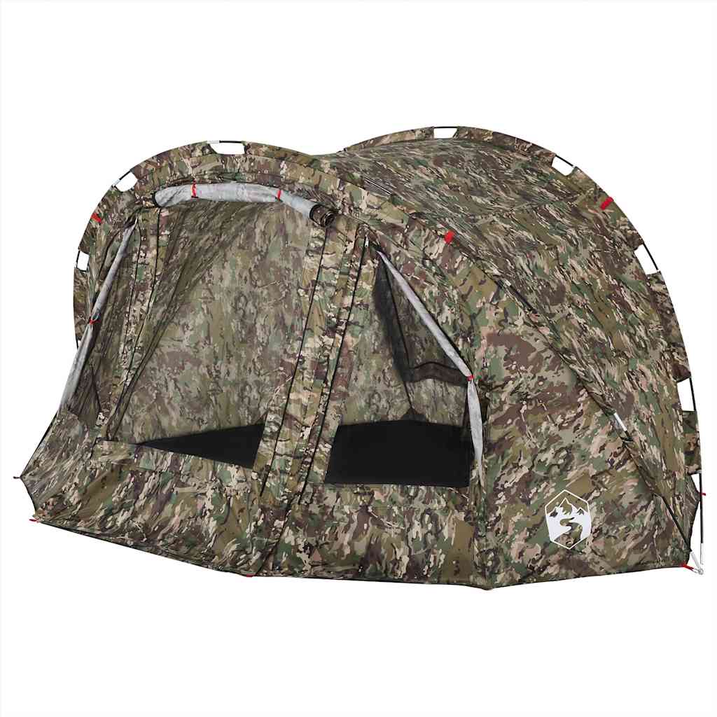 vidaXL Tienda de pesca para 4 personas impermeable camuflaje - Image 4