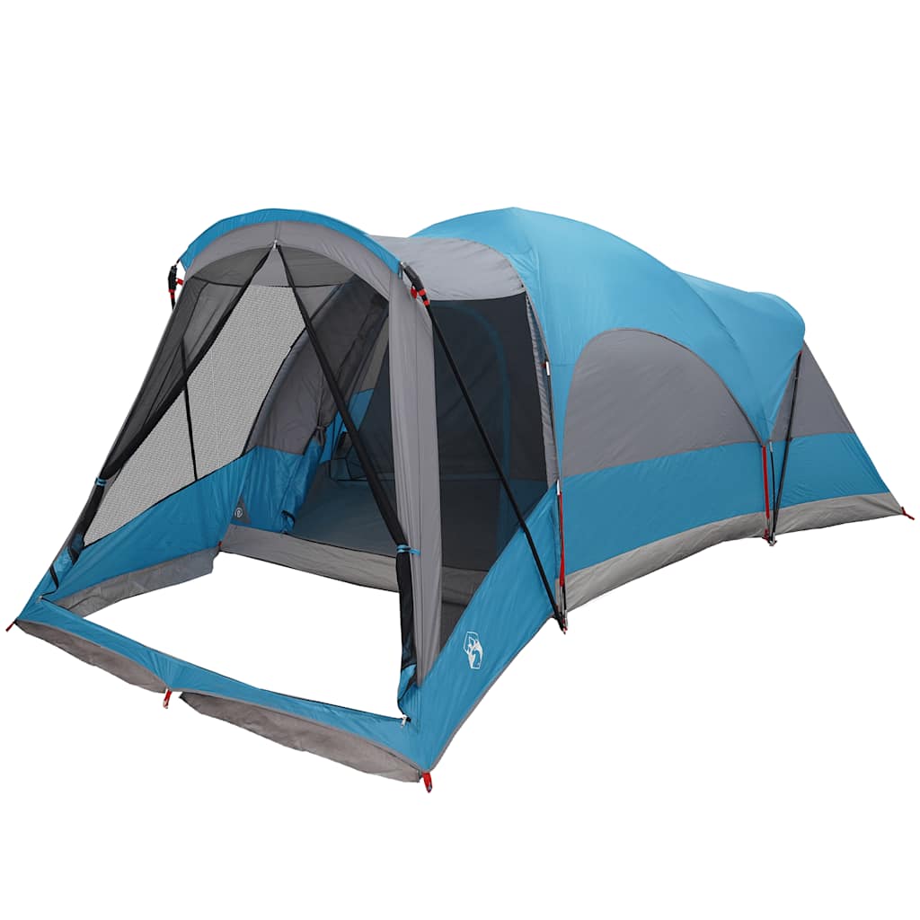 vidaXL Tienda de campaña familiar túnel 8 personas impermeable azul - Image 3