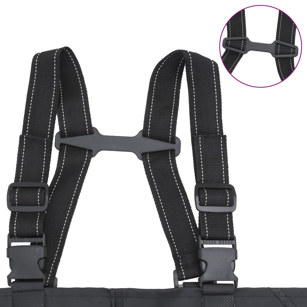 vidaXL Vadeador de pecho con botas y cinturón negro talla 40 - Image 5