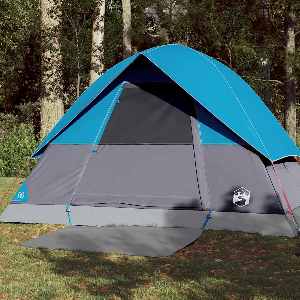 vidaXL Tienda de campaña iglú para 3 personas impermeable azul