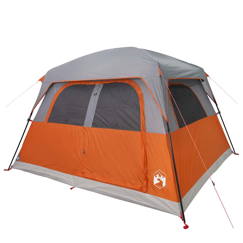 vidaXL Tienda de campaña familiar para 6 personas impermeable naranja - Image 4