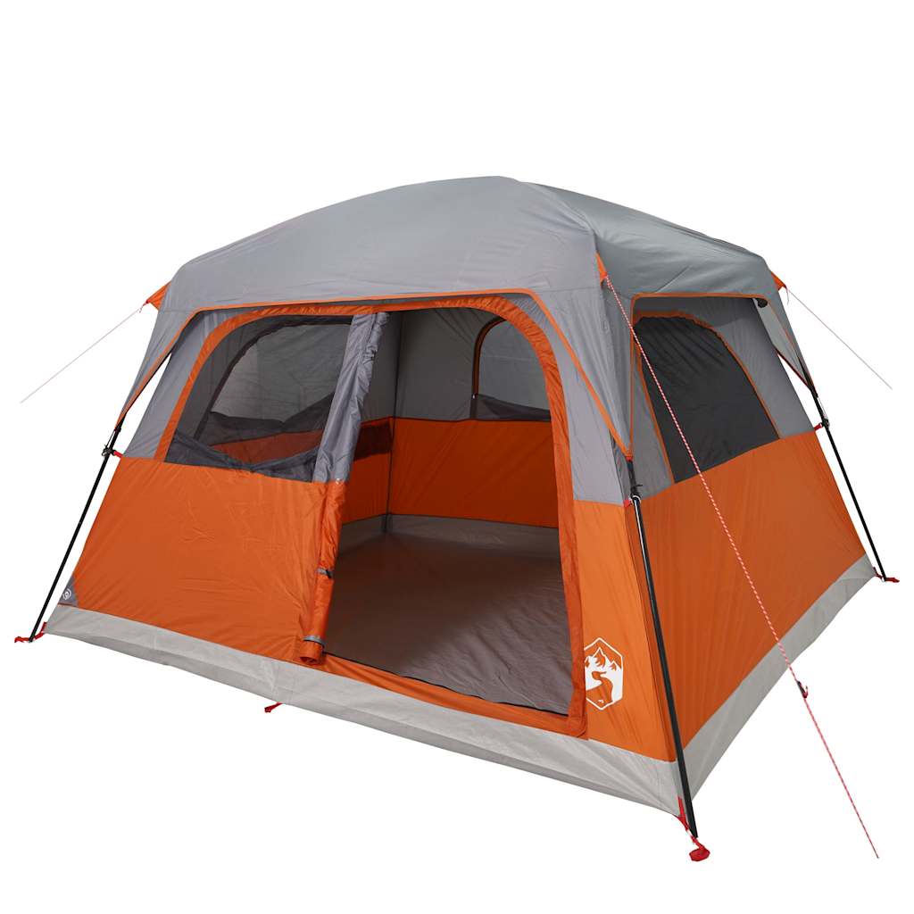 vidaXL Tienda de campaña familiar para 6 personas impermeable naranja - Image 5