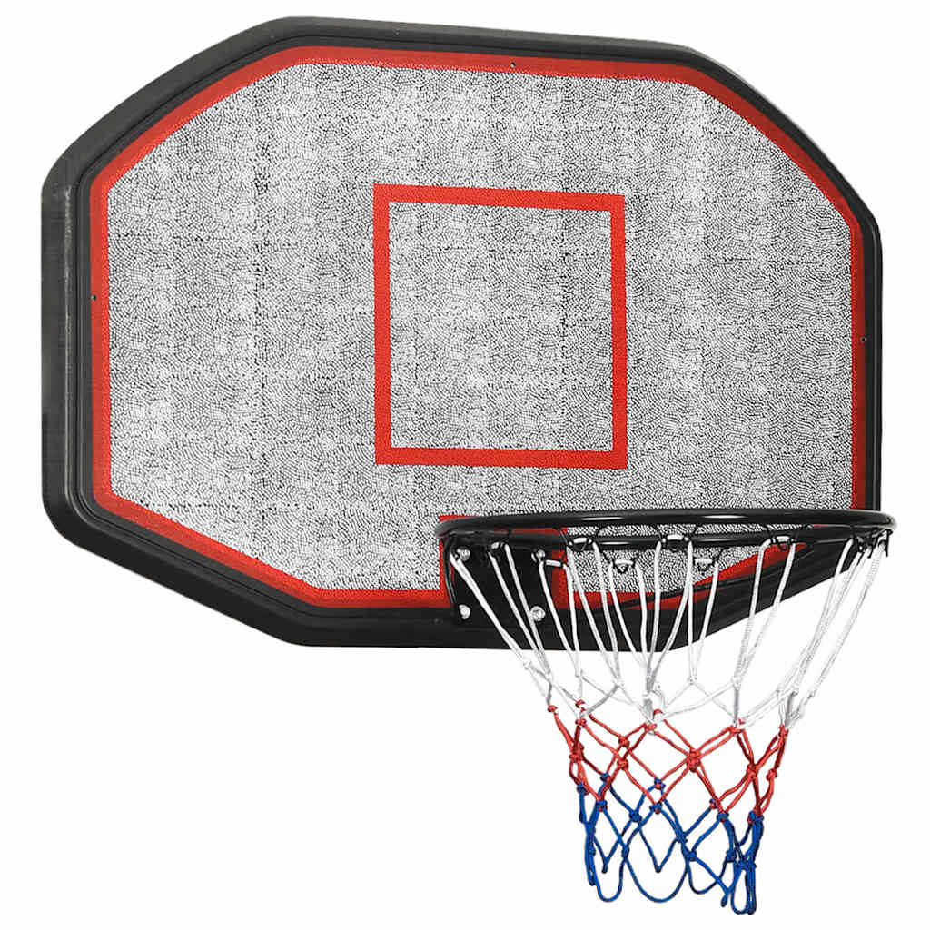 vidaXL Tablero de baloncesto polietileno negro 109x71x3 cm