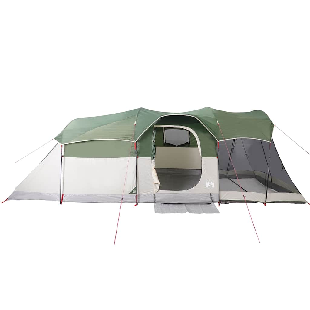 vidaXL Tienda de campaña familiar túnel 8 personas impermeable verde - Image 6