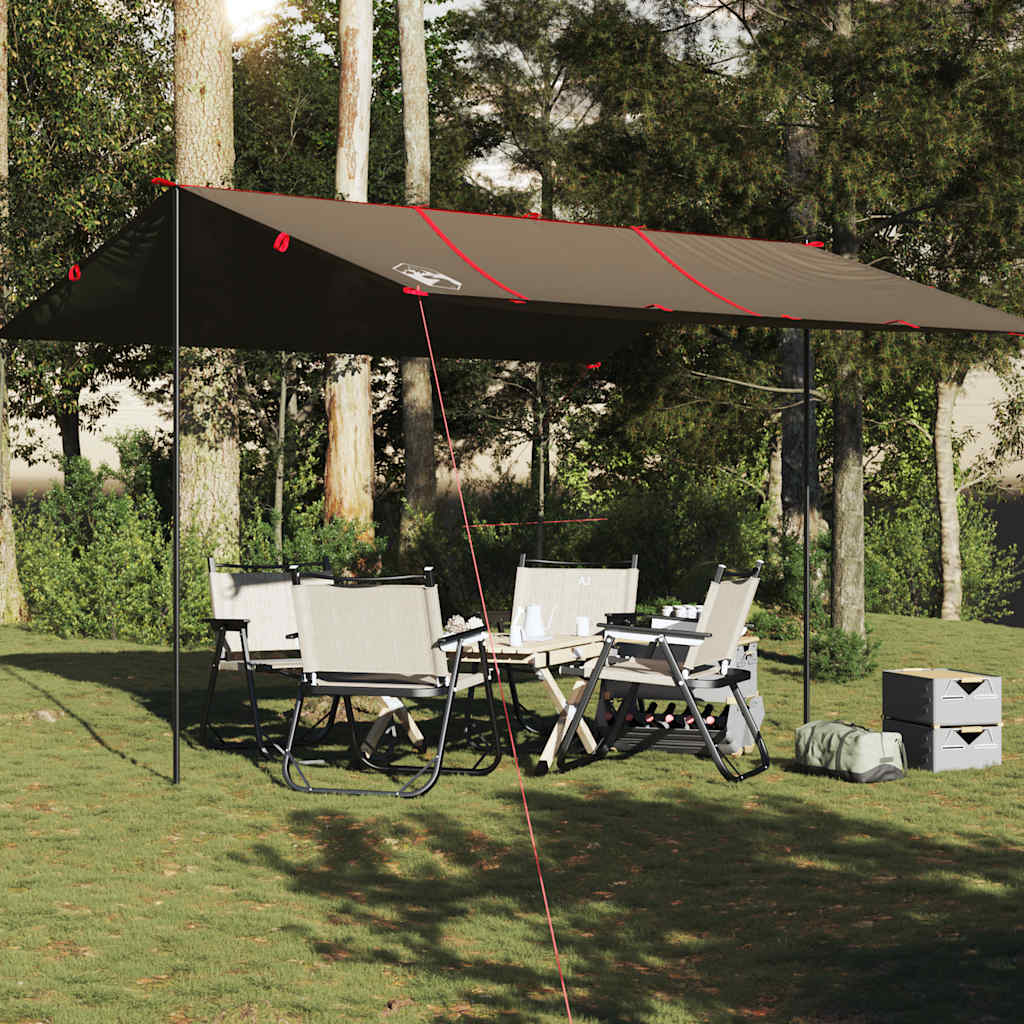 vidaXL Lona de camping impermeable marrón 451x420 cm
