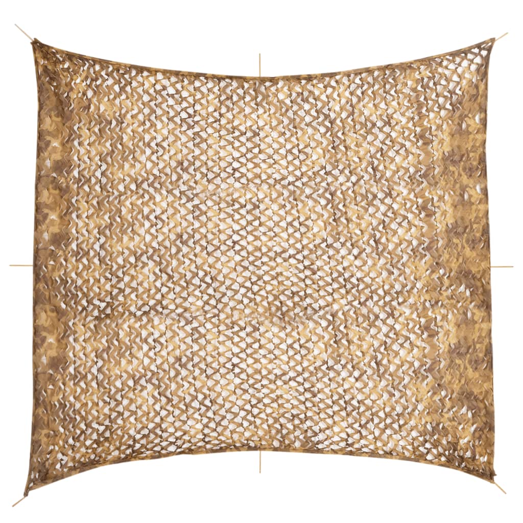 vidaXL Red de camuflaje con bolsa de almacenamiento arena 521x493 cm