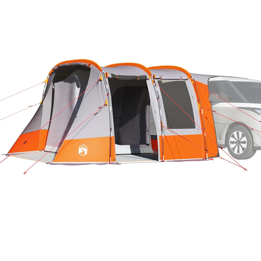 vidaXL Tienda de campaña para coche impermeable gris y naranja