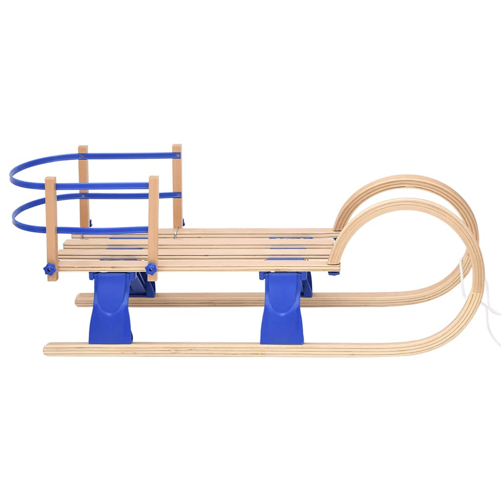 vidaXL Trineo plegable con respaldo madera contrachapada 110 cm - Image 3
