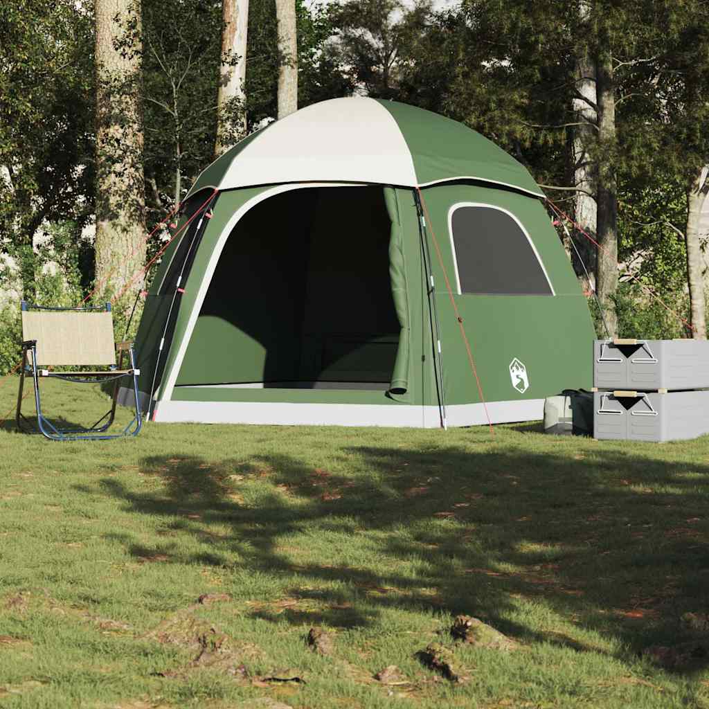 vidaXL Tienda de campaña familiar Igloo 6 personas impermeable verde