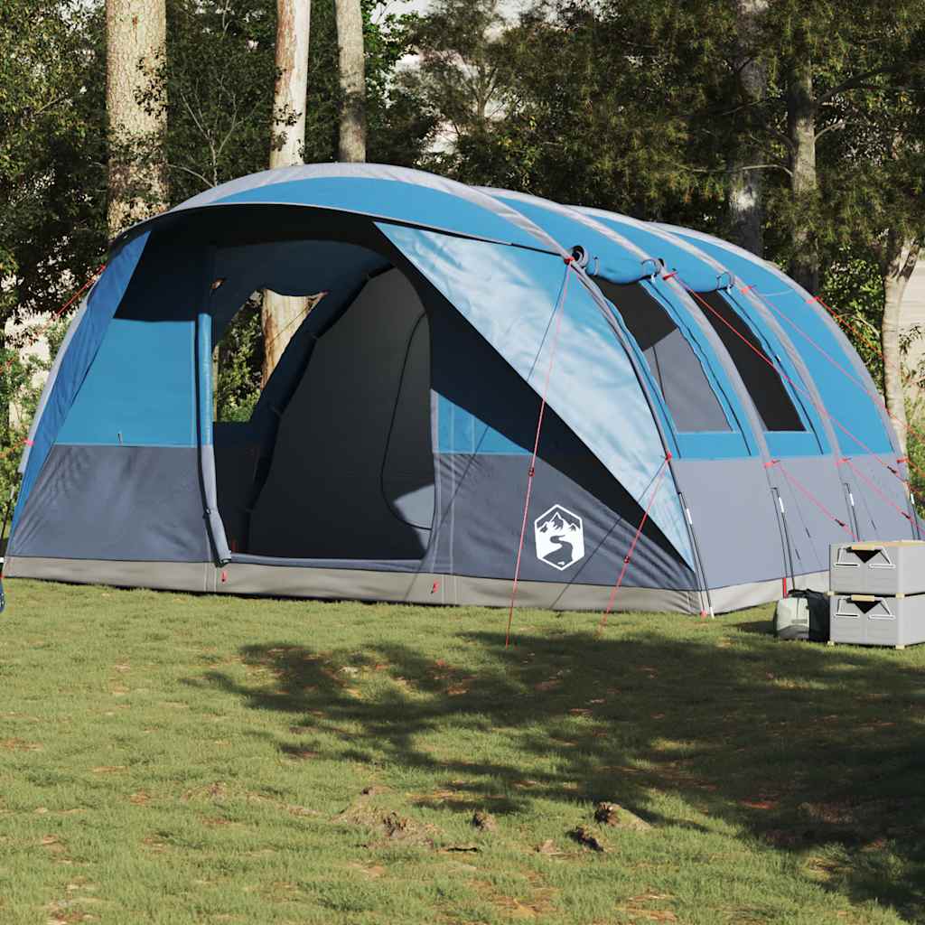 vidaXL Tienda de campaña túnel para 5 personas impermeable azul