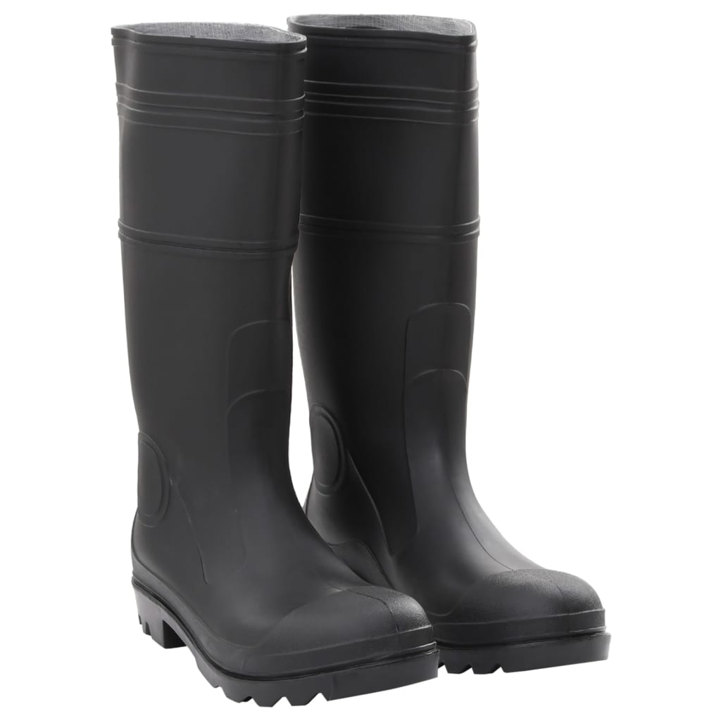 vidaXL Botas de agua negro número 45 PVC