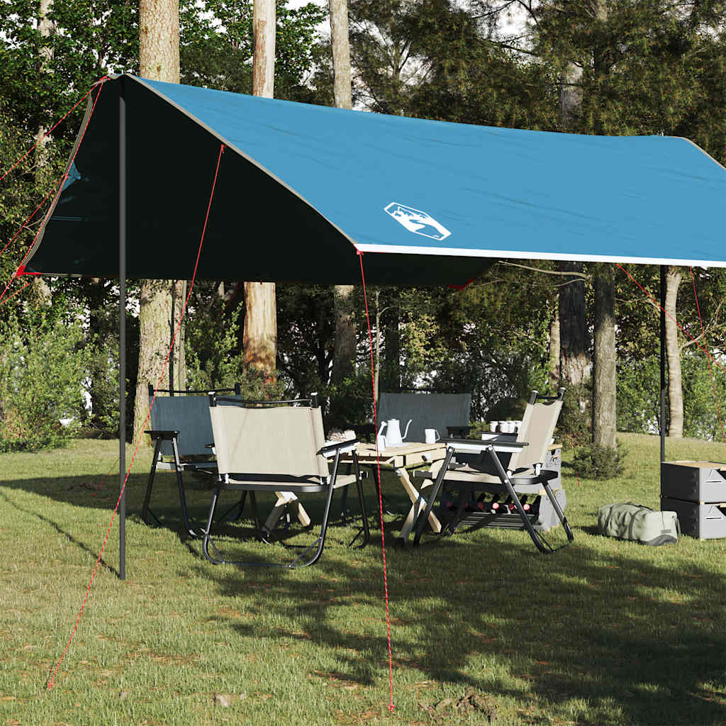vidaXL Lona de camping impermeable azul 460x305x210 cm
