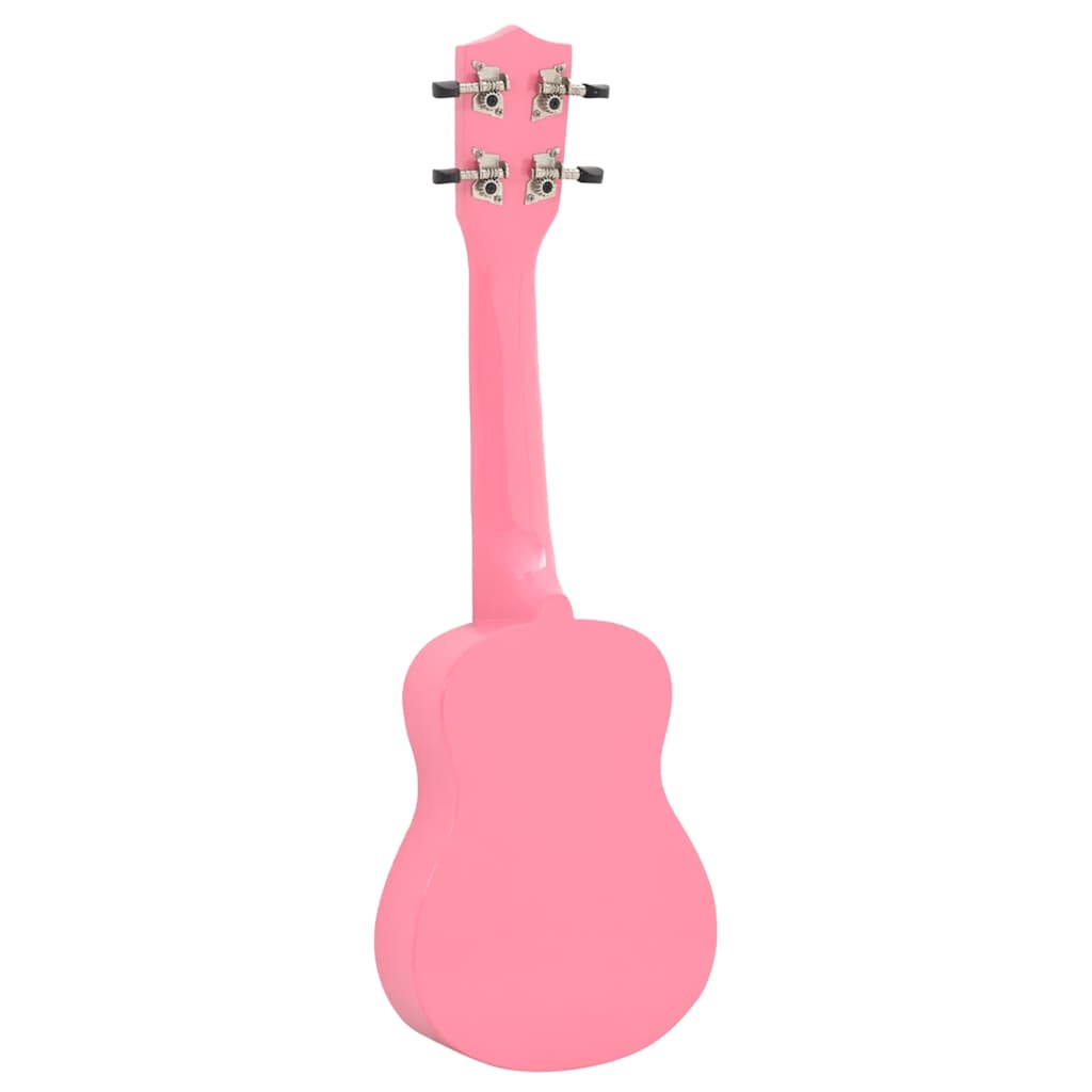 vidaXL Set de ukelele soprano con funda para niños rosa 21" - Image 6
