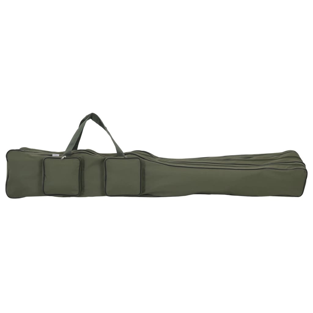 vidaXL Bolso para caña de pescar tela oxford verde oscuro 150 cm