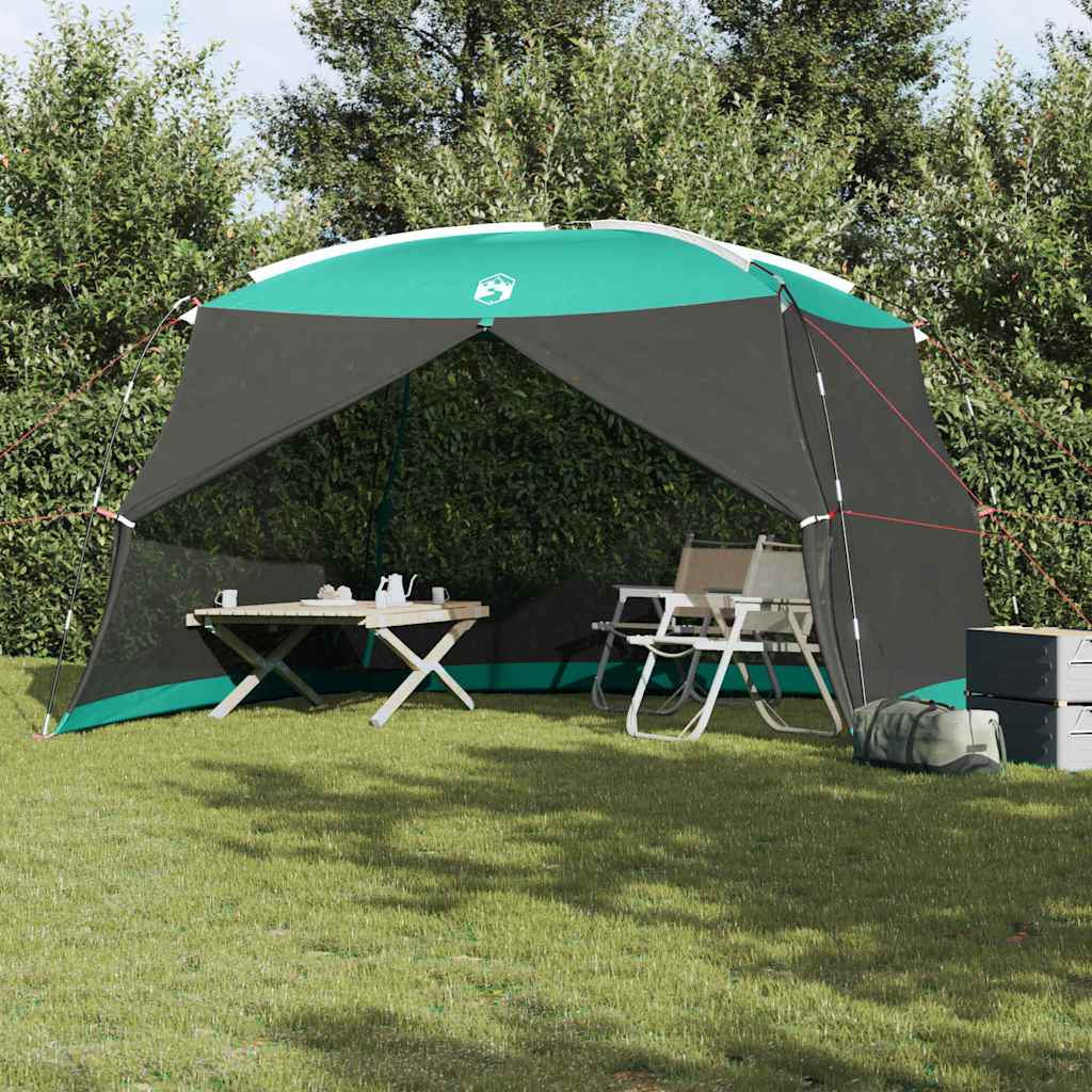 vidaXL Carpas con techo Verde mar 380 x 380 x 225 cm Poliéster