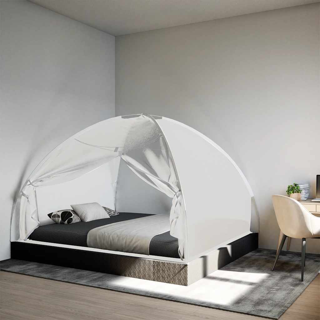vidaXL Mosquitera con puertas Mongolia 220 malla blanco 200x180x135 cm