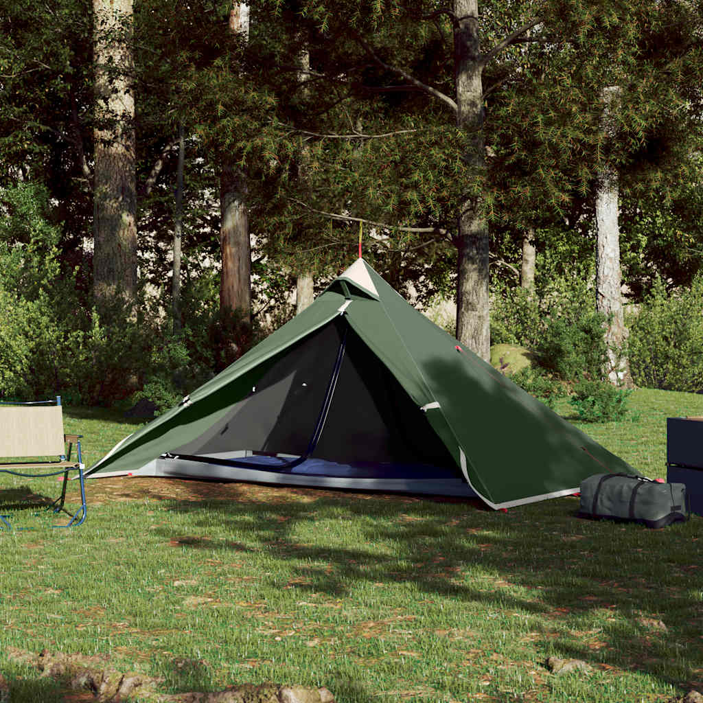 vidaXL Tienda colgante tipi para 1 persona impermeable verde