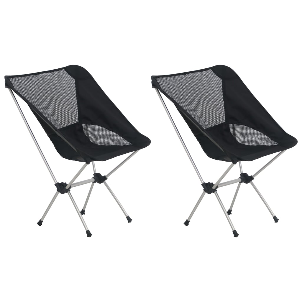 vidaXL Sillas camping plegables 2 uds con bolsa aluminio 54x50x65 cm