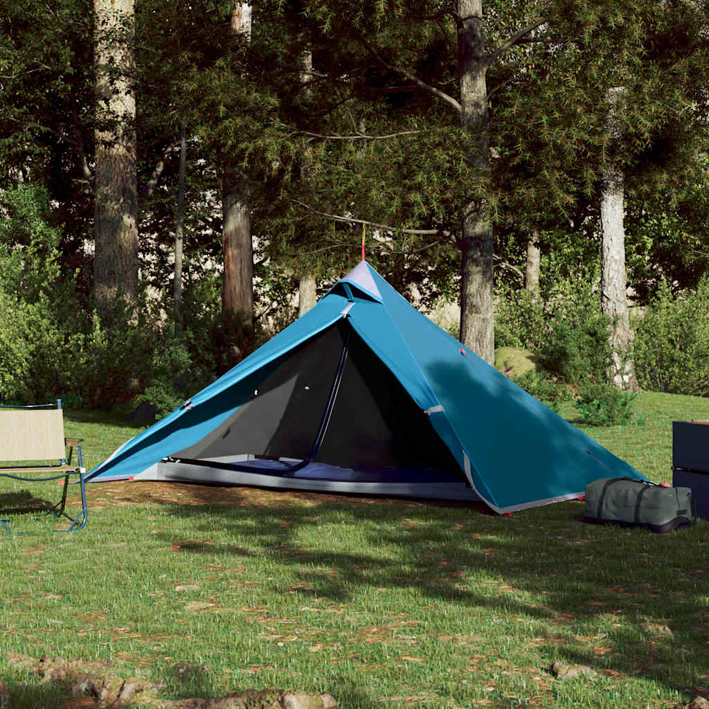 vidaXL Tienda colgante tipi para 1 persona impermeable azul