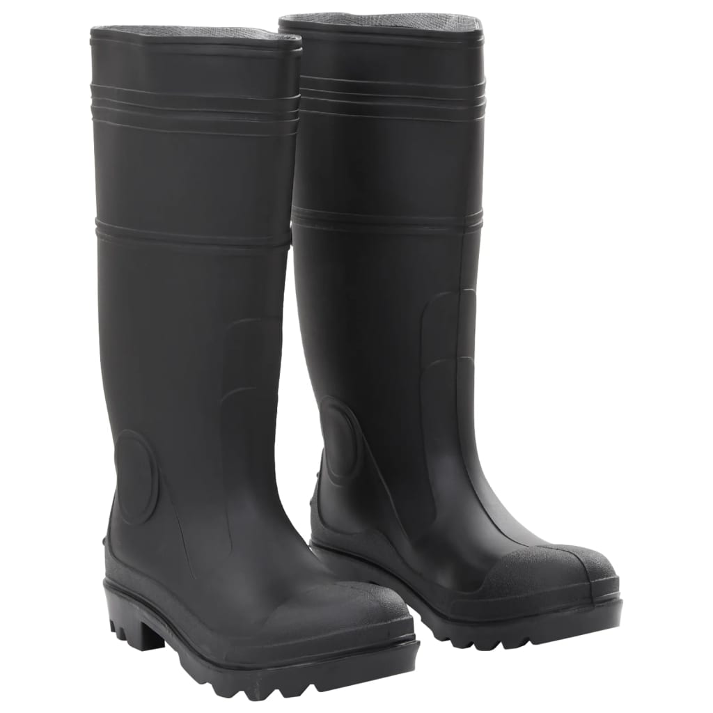 vidaXL Botas de agua negro número 39 PVC