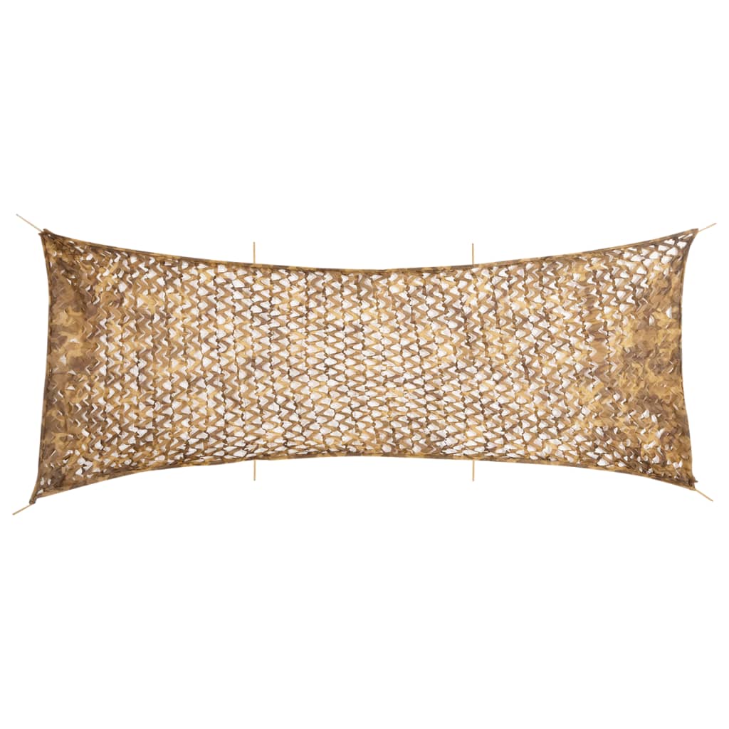 vidaXL Red de camuflaje con bolsa de almacenamiento arena 623x203 cm
