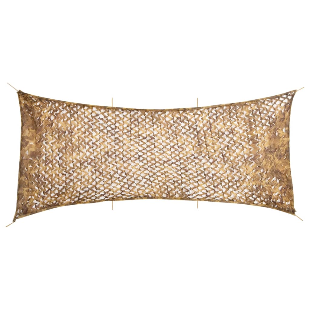vidaXL Red de camuflaje con bolsa de almacenamiento arena 627x290 cm