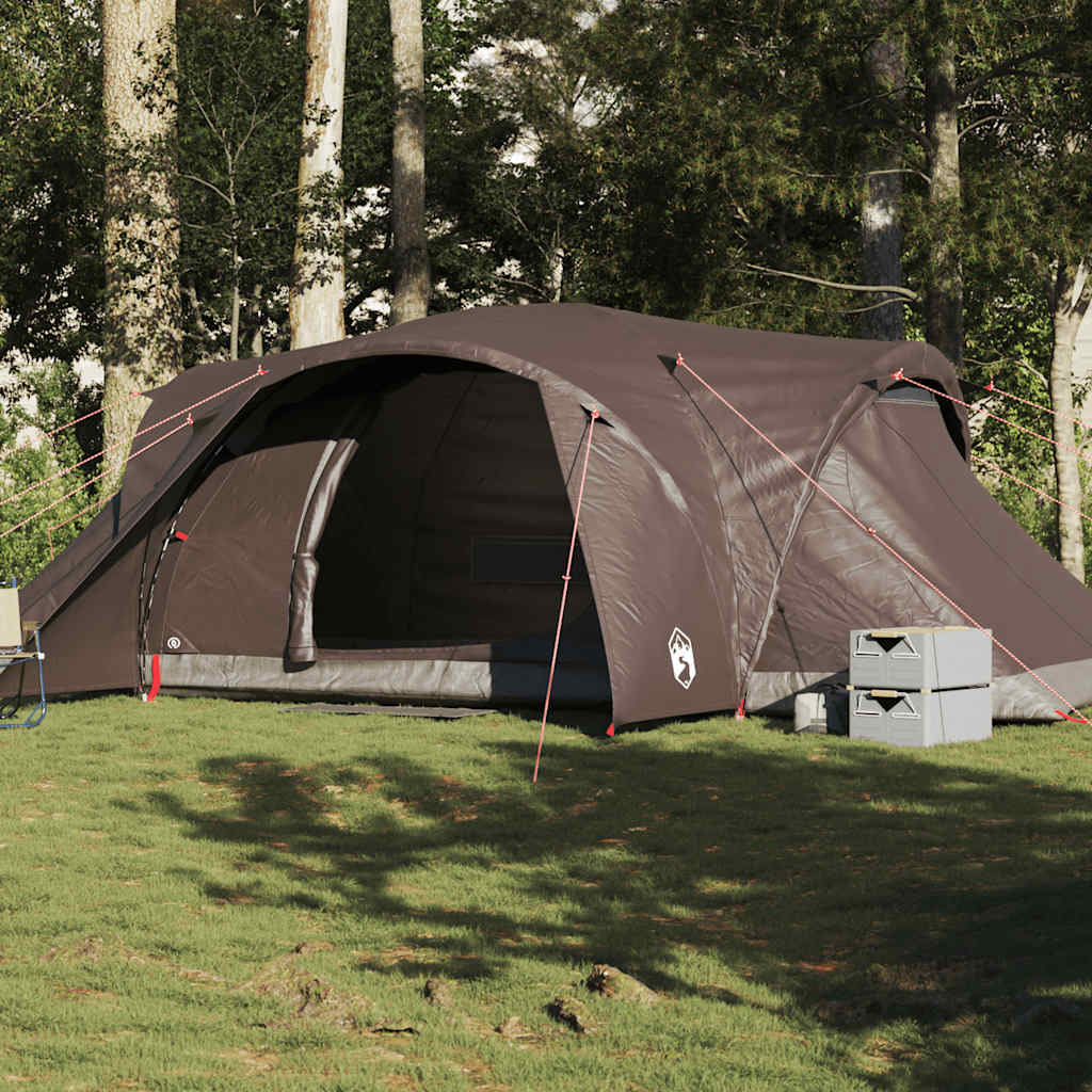vidaXL Tienda de campaña familiar iglú 6 personas impermeable marrón