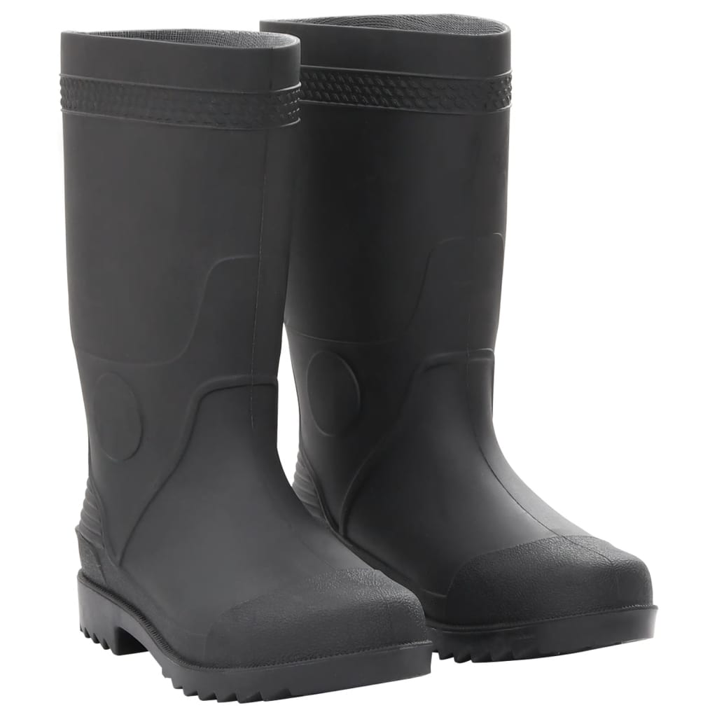 vidaXL Botas de agua negro número 38 PVC