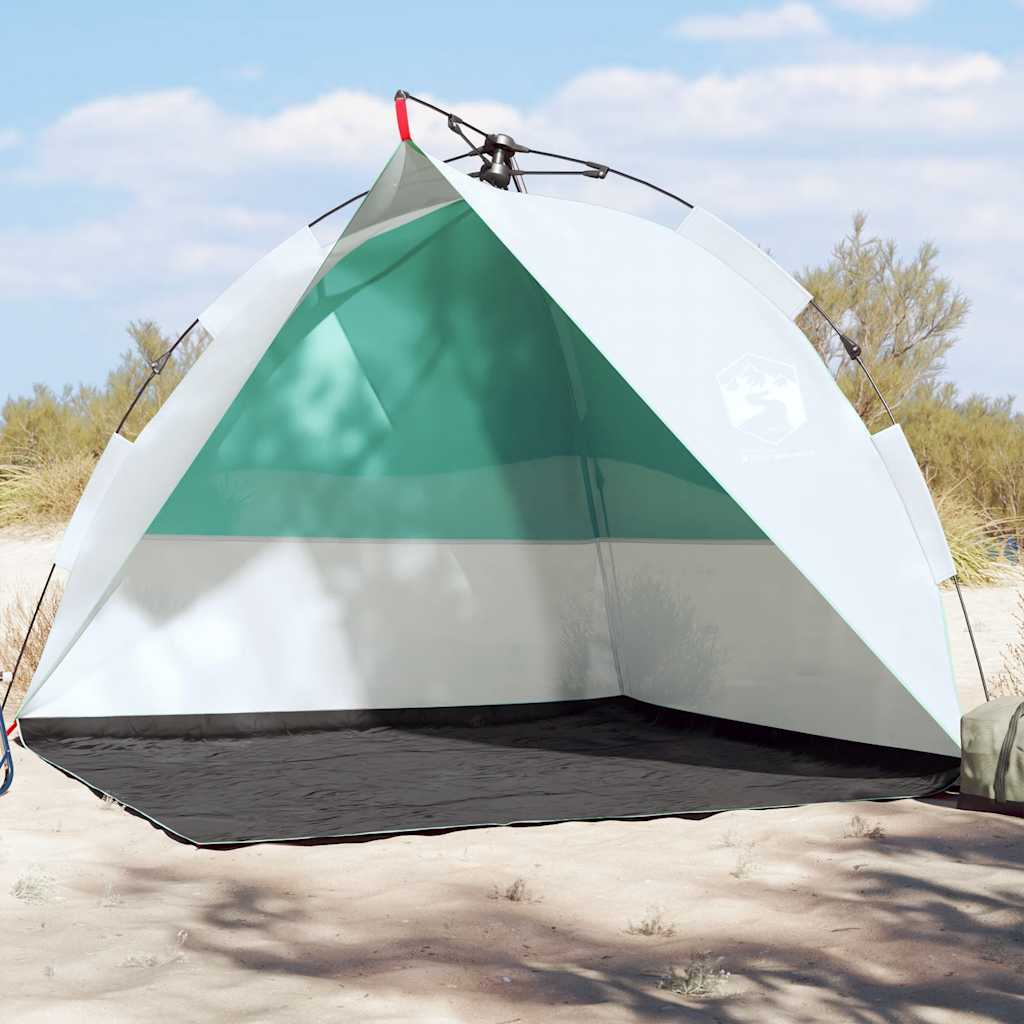 vidaXL Tienda de playa impermeable apertura rápida verde agua