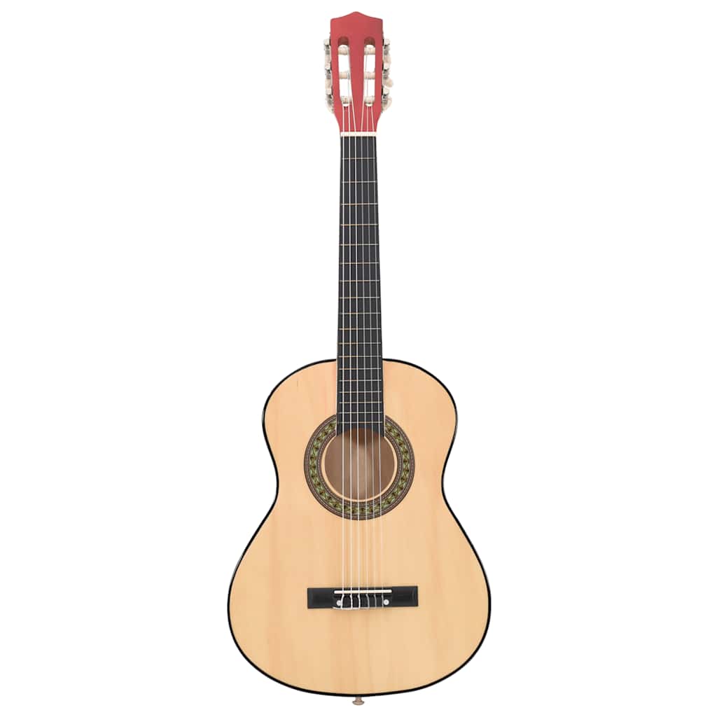vidaXL Set de guitarra clásica para niños principiantes 8 pzas 1/2 34" - Image 3