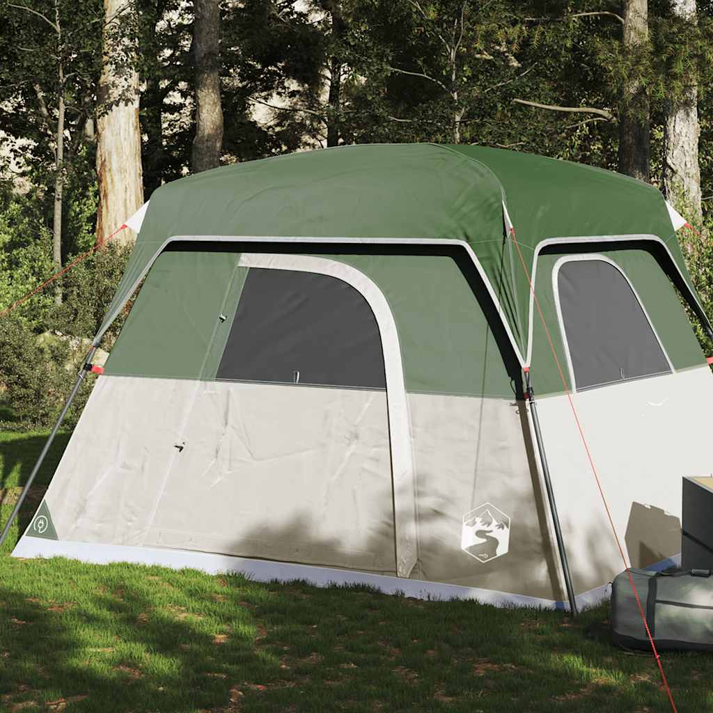 vidaXL Tienda de campaña 4 personas impermeable verde