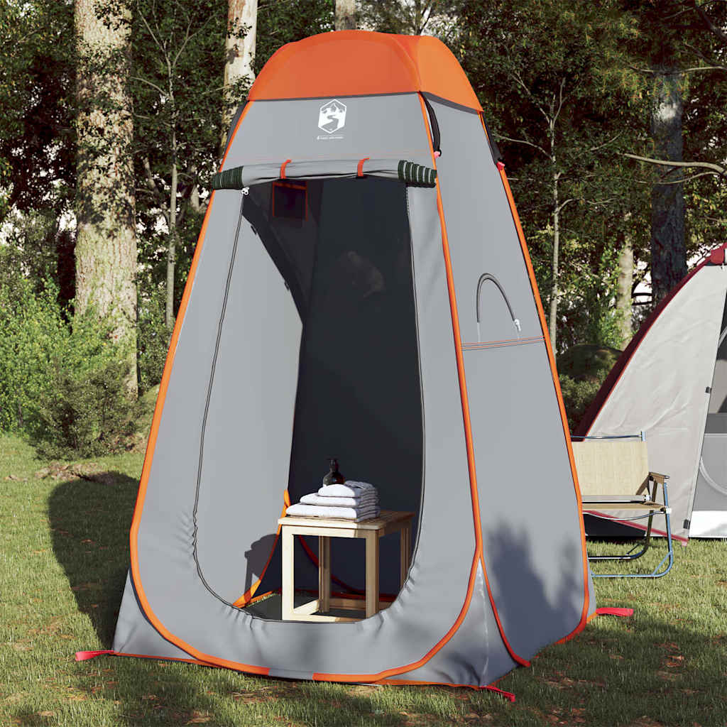 vidaXL Tienda de privacidad pop-up impermeable gris y naranja