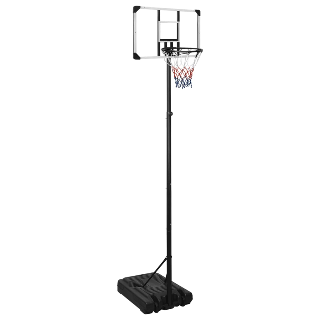 vidaXL Canasta de baloncesto policarbonato transparente 280-350 cm