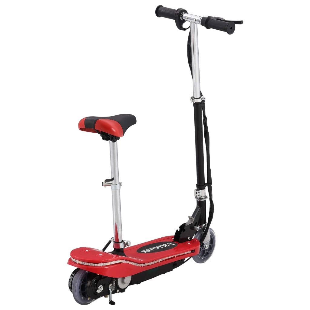 vidaXL Patinete para niños con asiento y LED rojo 120 W - Image 4