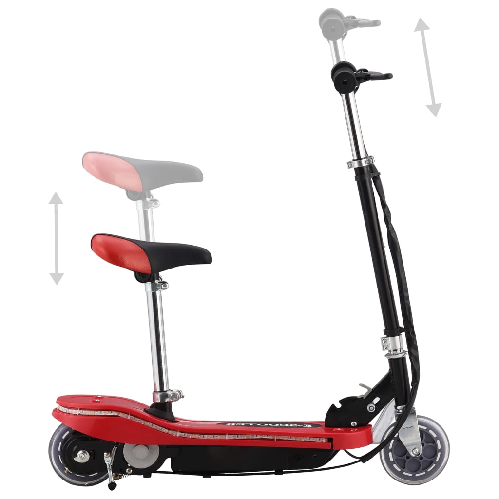 vidaXL Patinete para niños con asiento y LED rojo 120 W - Image 3
