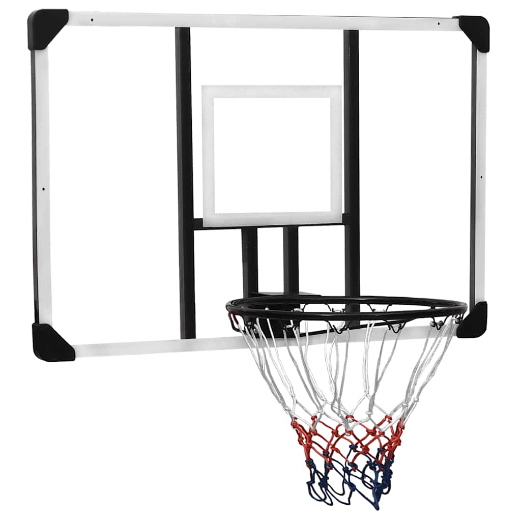 vidaXL Tablero de baloncesto policarbonato transparente 106x69x3 cm