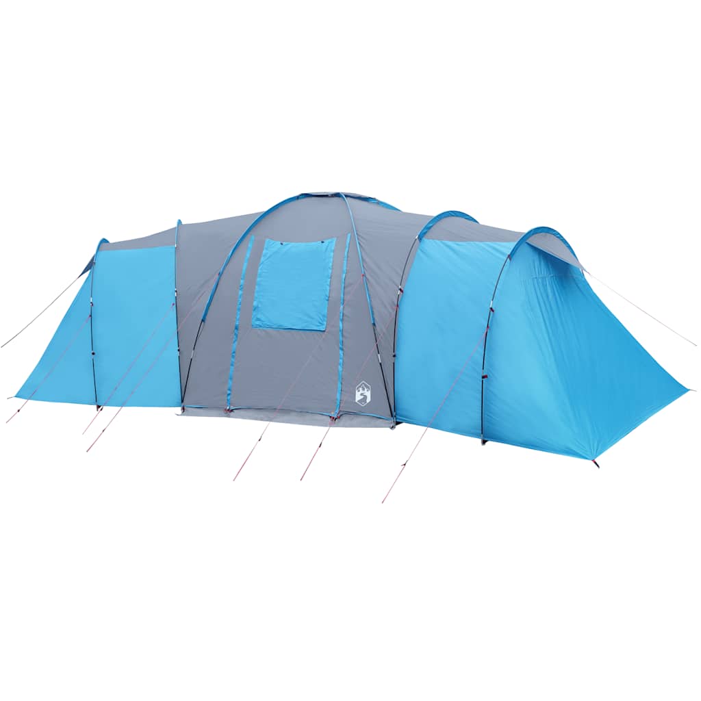 vidaXL Tienda de campaña familiar iglú 12 personas impermeable azul - Image 5
