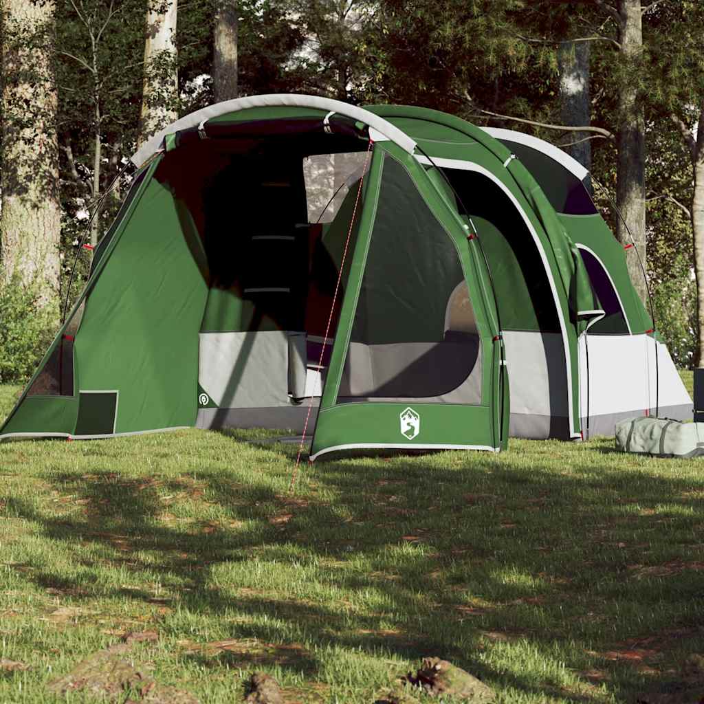vidaXL Tienda de campaña túnel para 4 personas impermeable verde