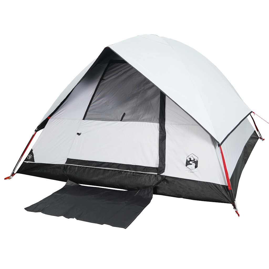 vidaXL Tienda de campaña iglú 2 personas tela opaca impermeable blanco - Image 4