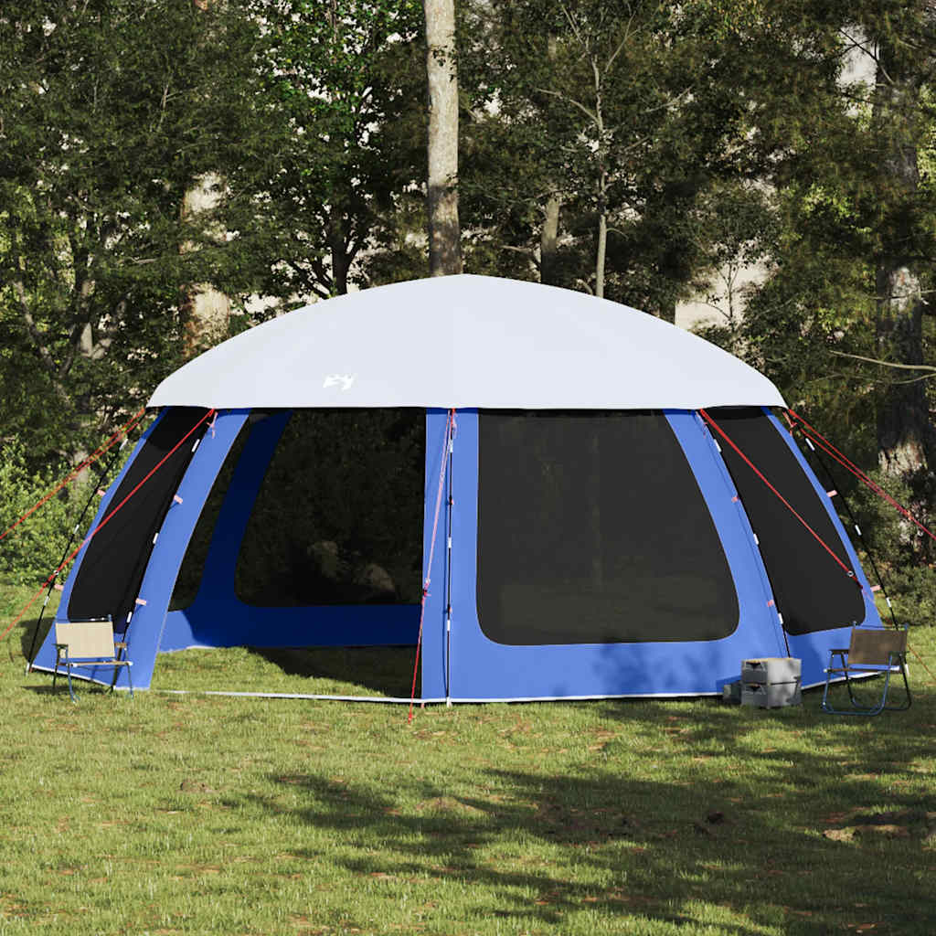 vidaXL Carpa para piscina con desmontables y paredes azul 612x612 cm