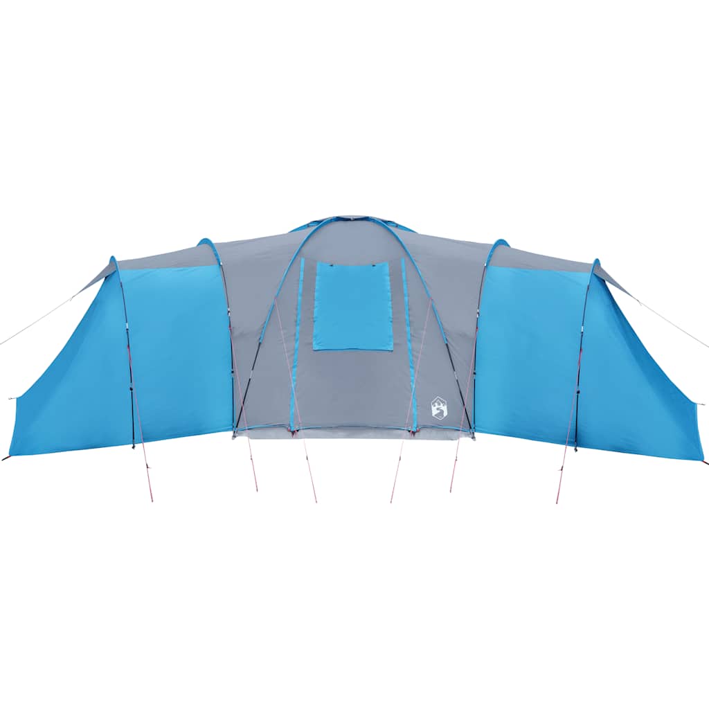 vidaXL Tienda de campaña familiar iglú 12 personas impermeable azul - Image 6