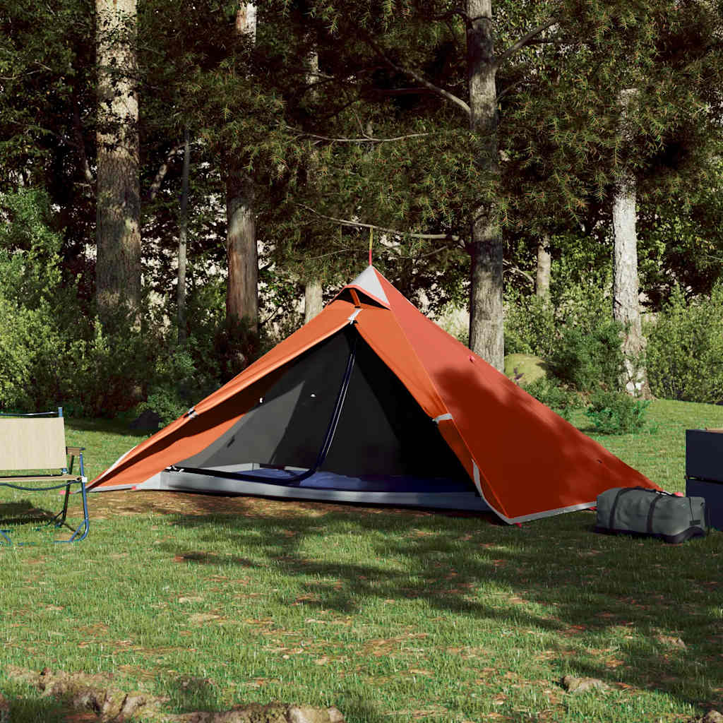 vidaXL Tienda colgante tipi para 1 persona impermeable naranja