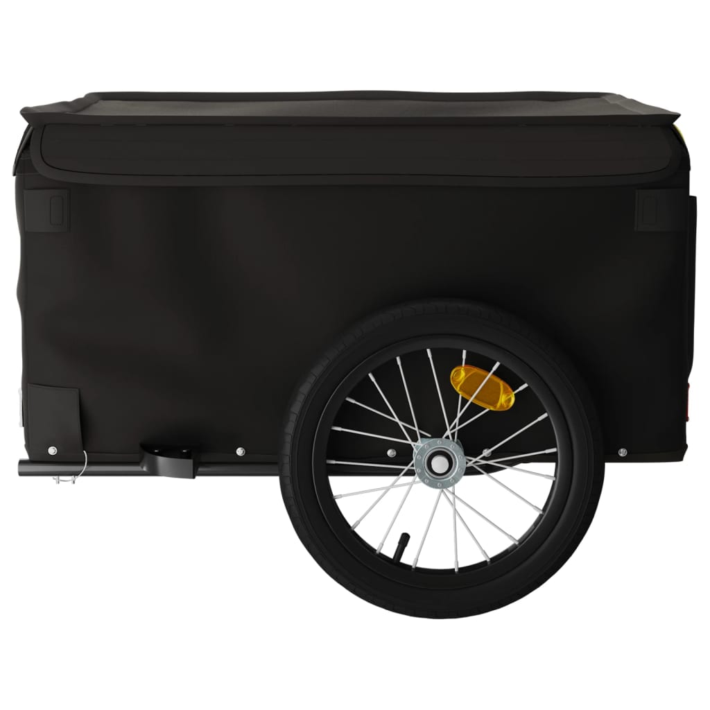 vidaXL Remolque para bicicleta hierro negro 45 kg - Image 6