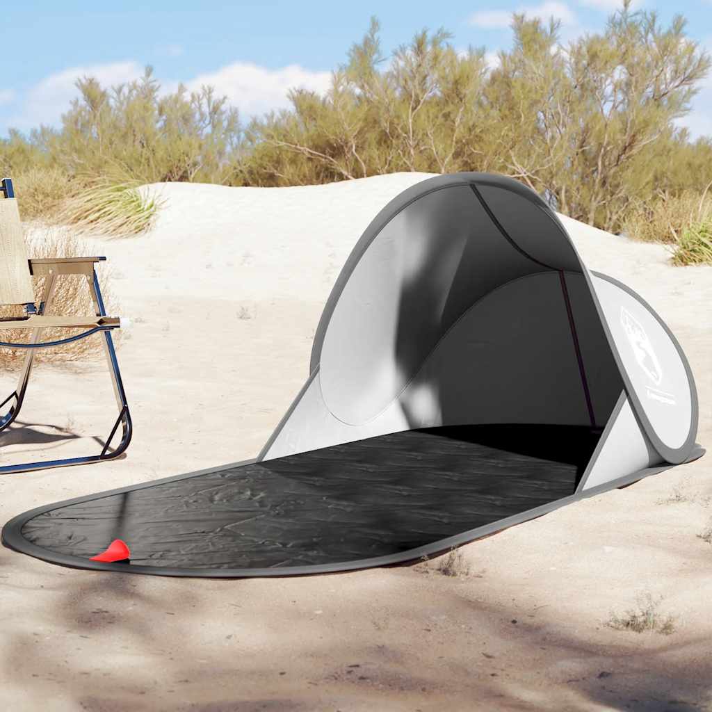 vidaXL Tienda de playa pop-up impermeable gris